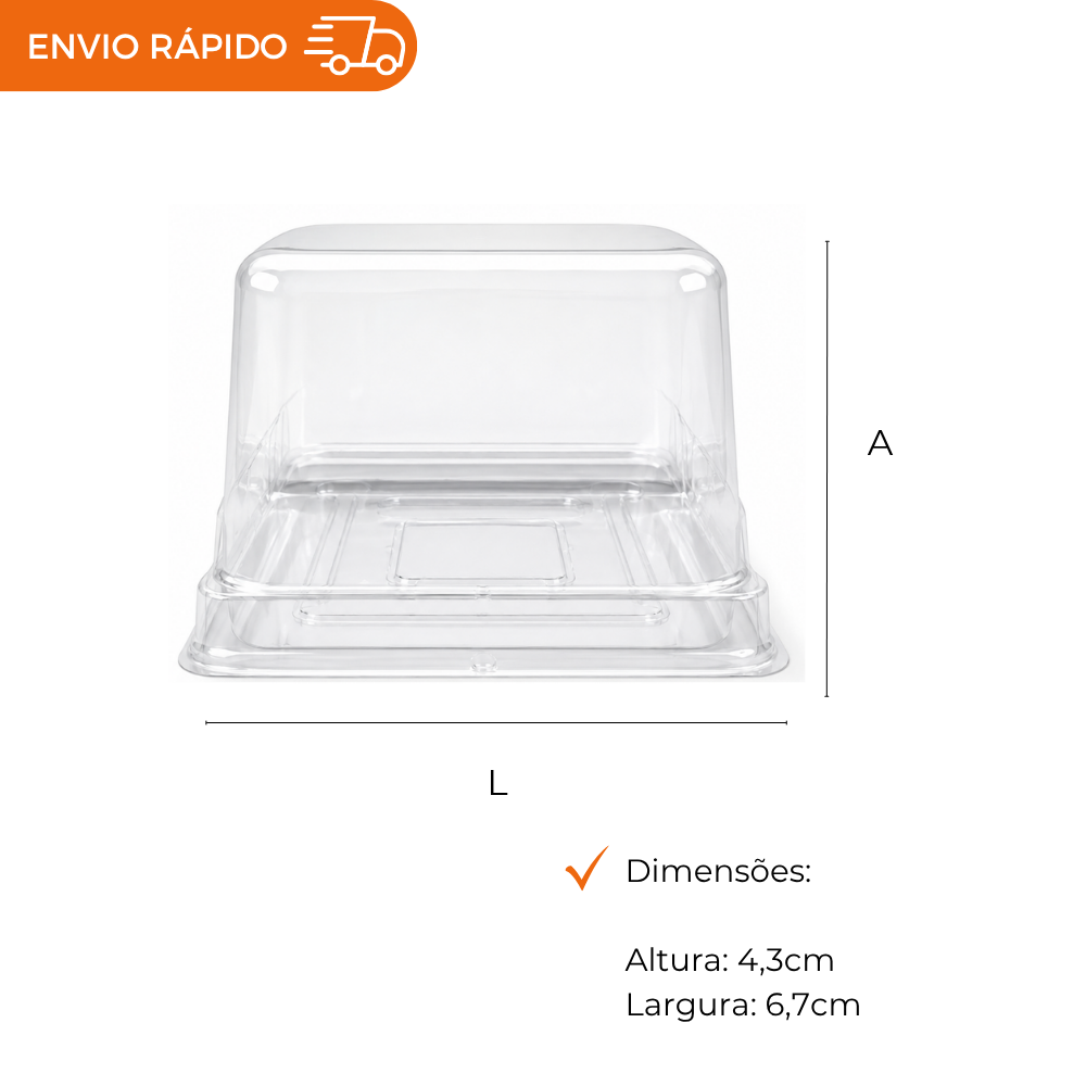 EMBALAGEM PARA MINI BOLO QUADRADA DOURADA 10 UNIDADES BROWNIE E MACARON