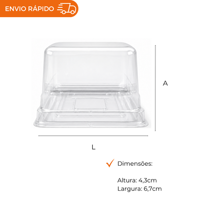 EMBALAGEM PARA MINI BOLO QUADRADA DOURADA 10 UNIDADES BROWNIE E MACARON
