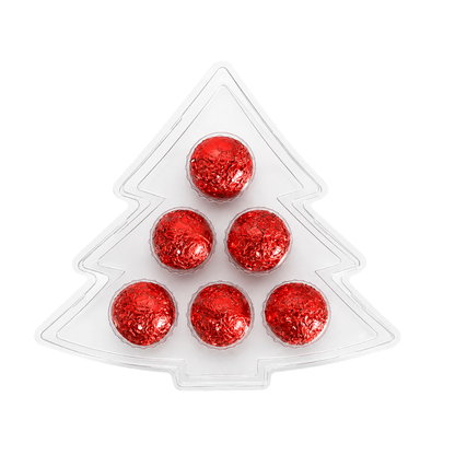 EMBALAGEM ÁRVORE DE NATAL CRISTAL PARA 6 DOCINHOS PET 5 UNIDADES