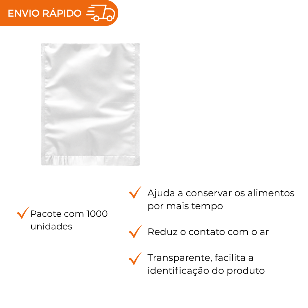 SACO A VACUO - 15X25X0,012. - PC C/1000