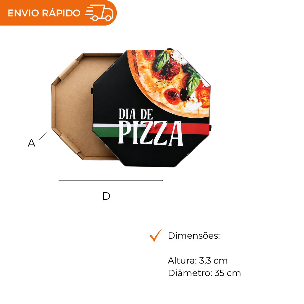 EMB. P/PIZZA 35CM BRANCA IMPRESSA DIA - PC C/25
