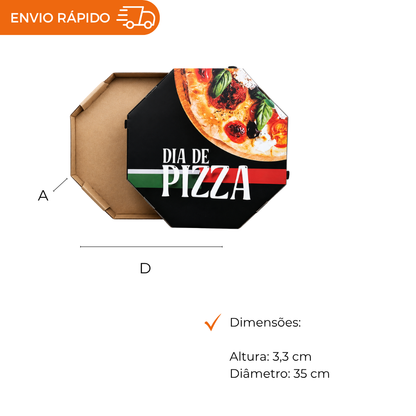 EMB. P/PIZZA 35CM BRANCA IMPRESSA DIA - PC C/25