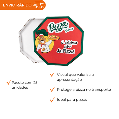 EMB. P/PIZZA 45CM BRANCA IMPRESSA - PC C/25