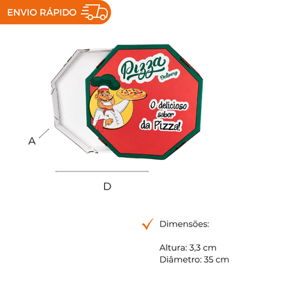 EMB. P/PIZZA 35CM BRANCA IMPRESSA - PC C/25