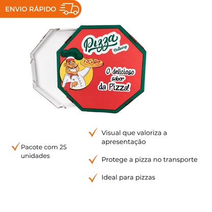 EMB. P/PIZZA 35CM BRANCA IMPRESSA - PC C/25
