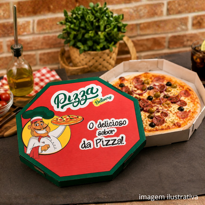 EMB. P/PIZZA 35CM BRANCA IMPRESSA - PC C/25