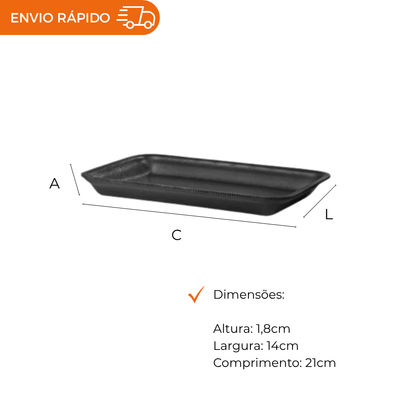 BANDEJA B2 RASA PRETA - TRL-02 - FD C/4X100