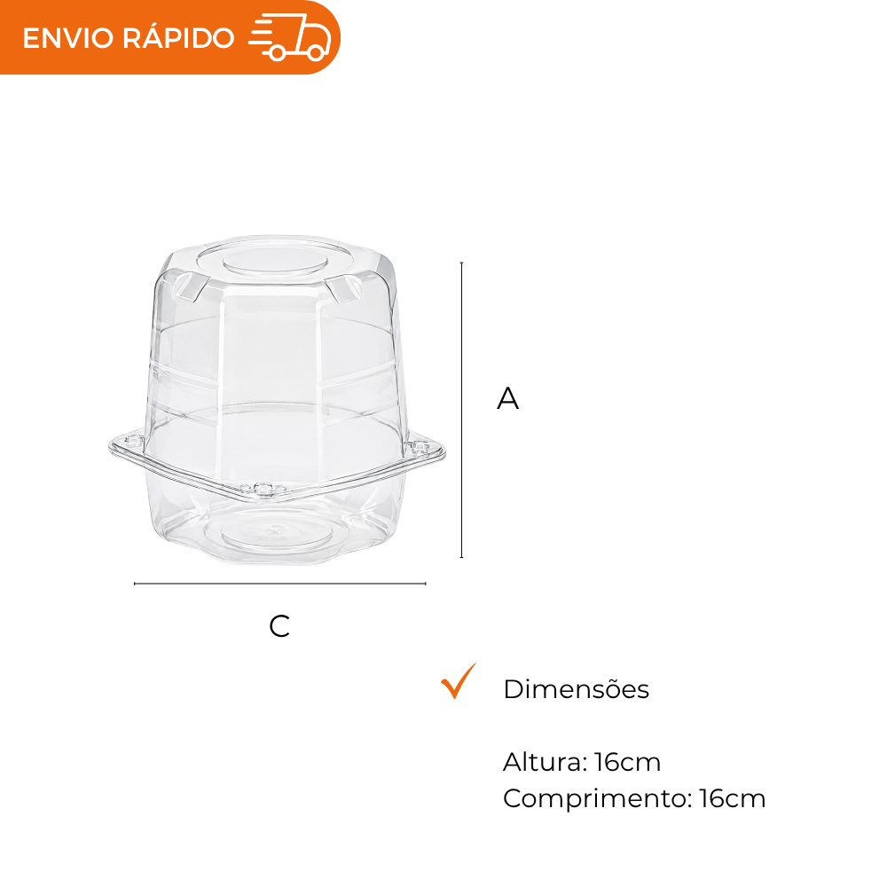 EMBALAGEM PET PANETONE CR - G 33 - CX C/100