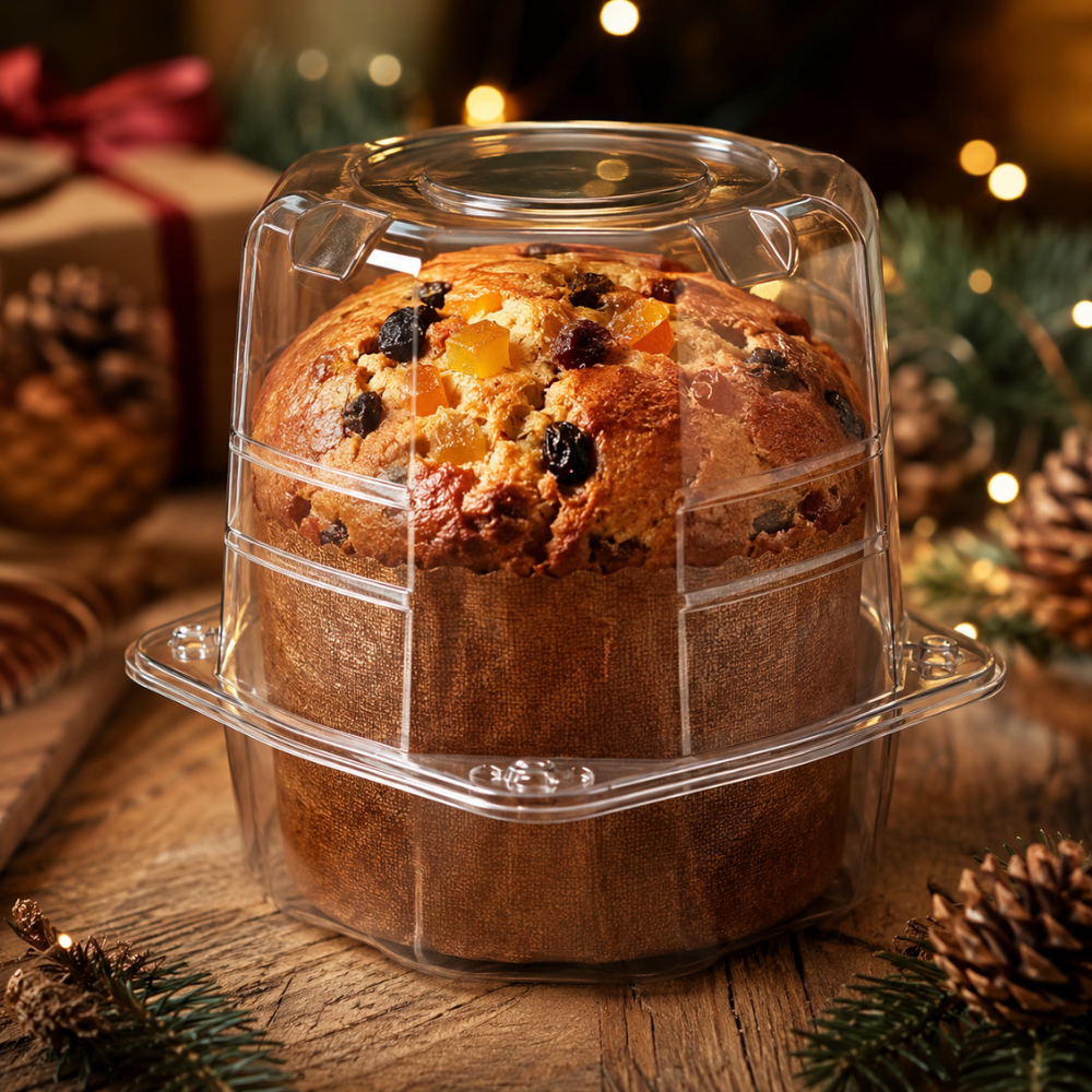 EMBALAGEM PET PANETONE CR - G 33 - CX C/100