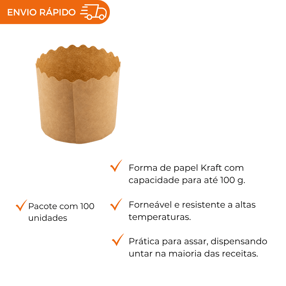 ASSADEIRA P/PANETONE 100G - PC C/100