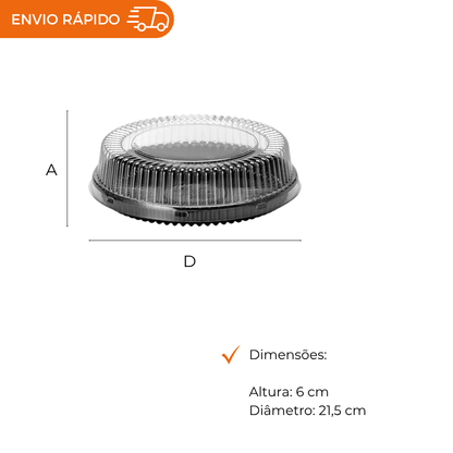 EMBALAGEM PET TORTA MINI PT - G 32MB - CX C/100