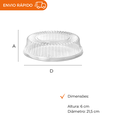 EMBALAGEM PET TORTA PQ BR - G 37MB - CX C/100