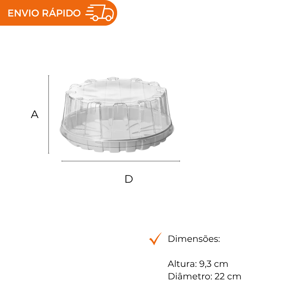 EMBALAGEM PET TORTA MINI BR - G 32 DELTA - CX C/100