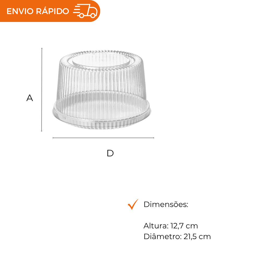 EMBALAGEM PET TORTA MINI BR - G 32MA - CX C/100