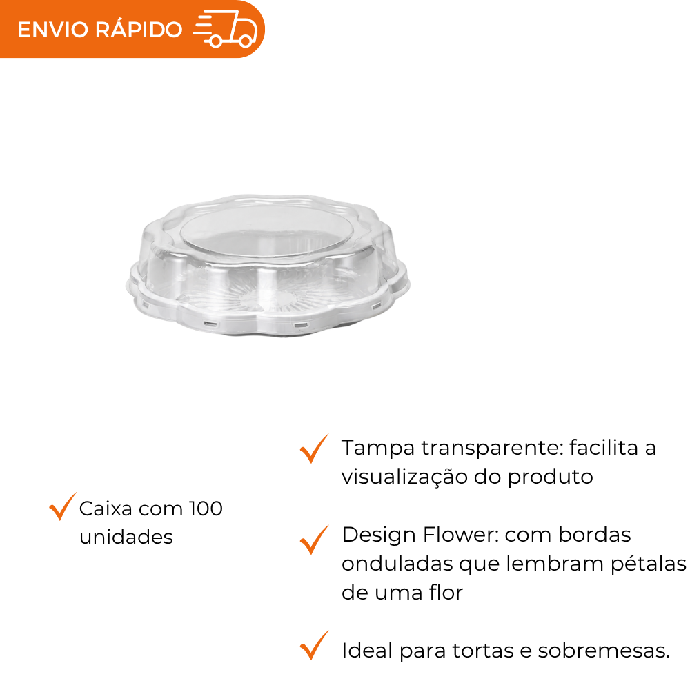 EMBALAGEM PET TORTA MINI BR - G 32FB - CX C/100