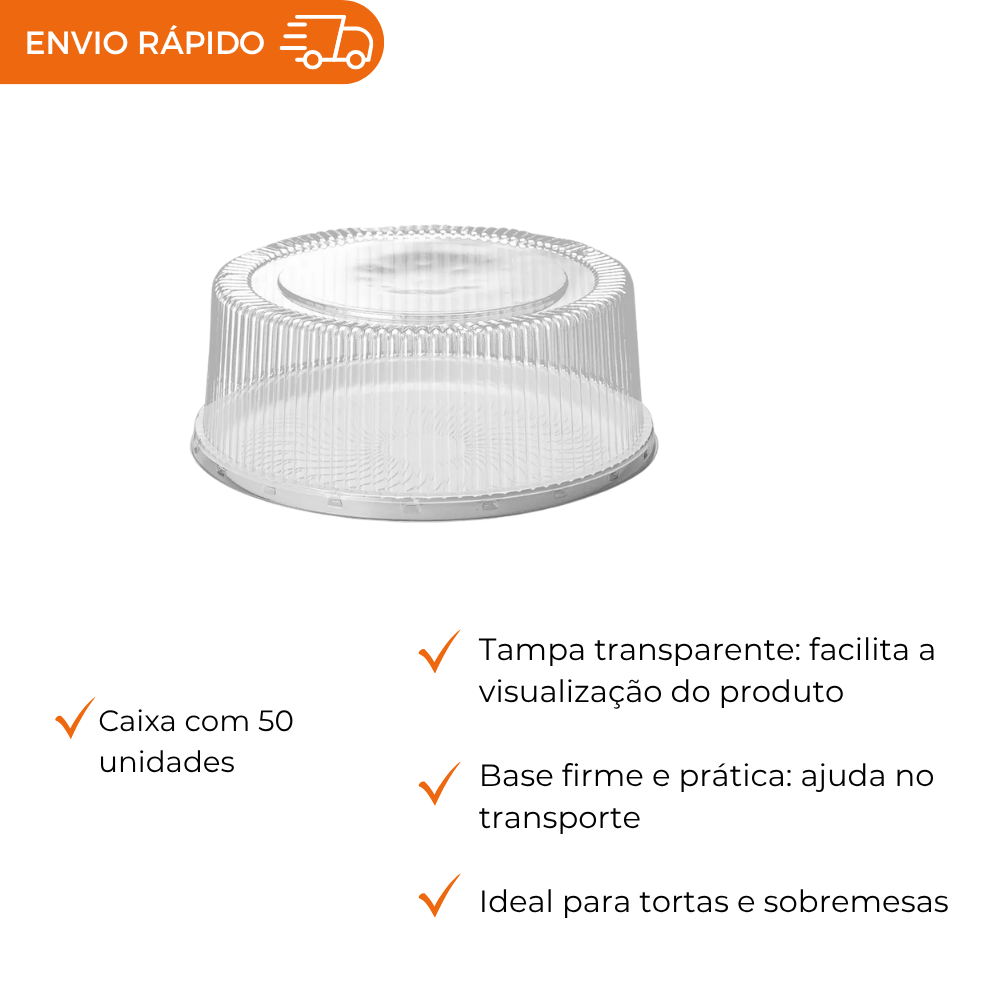EMBALAGEM PET TORTA GRANDE BR - G 60MA - CX C/50