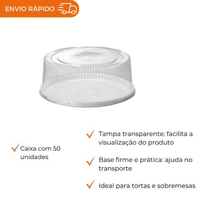 EMBALAGEM PET TORTA GRANDE BR - G 60MA - CX C/50