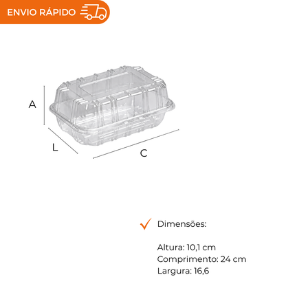 EMBALAGEM PET DOCE ARTICULADO - DA 20 - CX C/100