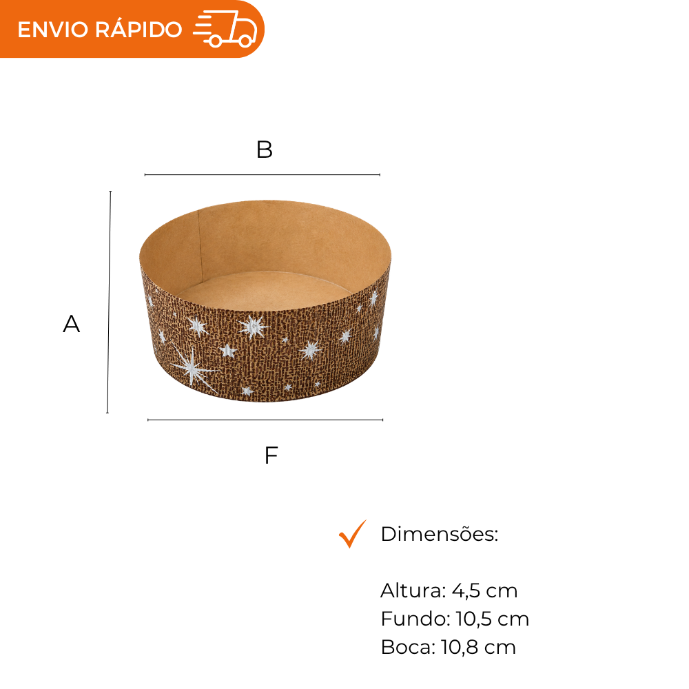 FORMA FORNEAVEL GALLUP 10 KRAFT DECORADA - PC C/50