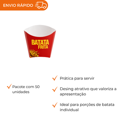 EMBALAGEM PARA BATATA PEQUENA VERMELHA - PC C/50
