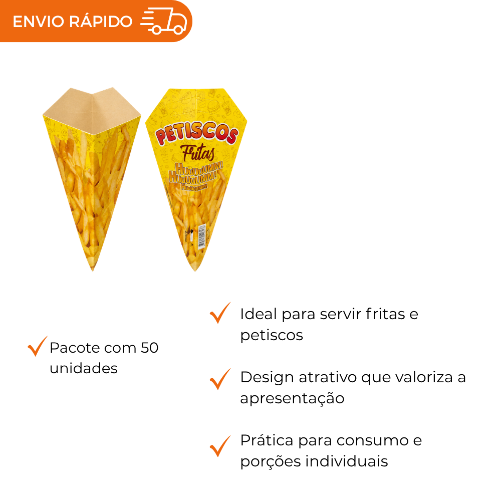 EMBALAGEM PARA PETISCO GRANDE - PC C/50