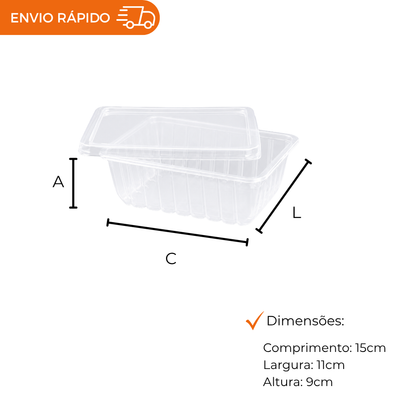 POTE 1500ML C/TAMPA RET PP - KPR-1500 - PC C/10