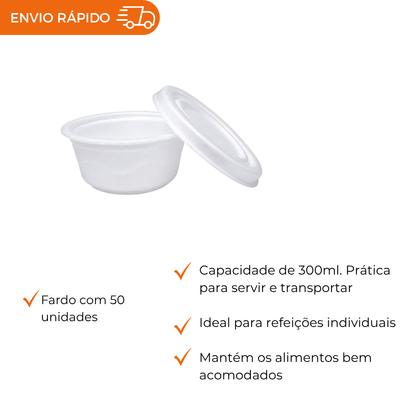 MARMITEX DE ISOPOR C/ TP 300ML- PT-300. - FD C/50