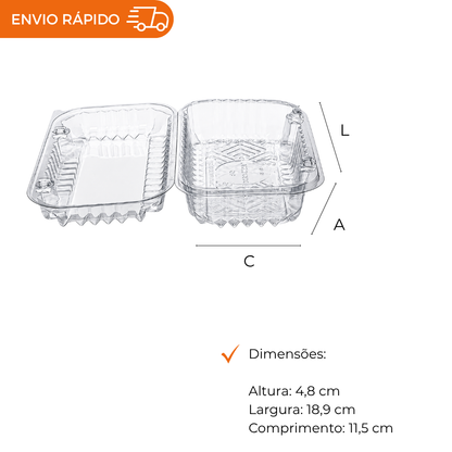 EMBALAGEM PET LEVA DOCE BAIXO - P 08 - CX C/100