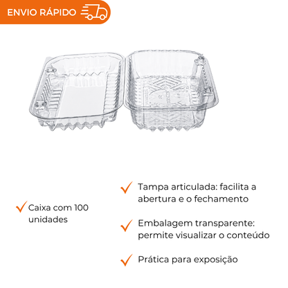 EMBALAGEM PET LEVA DOCE BAIXO - P 08 - CX C/100