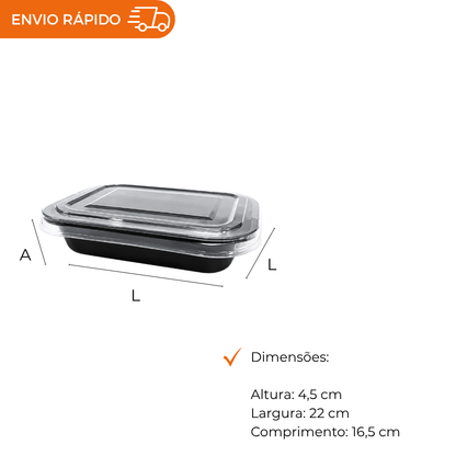 EMBALAGEM CPET FORNO C/TAMPA  PT - G 240 - CX C/100