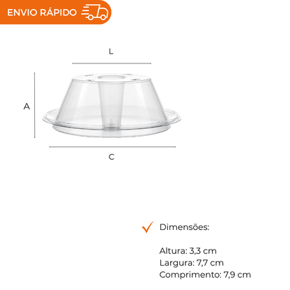 FORMA PUDIM C/TAMPA   90ML - PW61 TWH - CX C/12X10