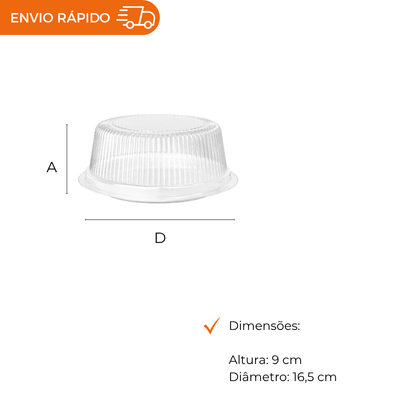 EMBALAGEM EPS TP PET TORTA BR - KBT-032 - CX C/100