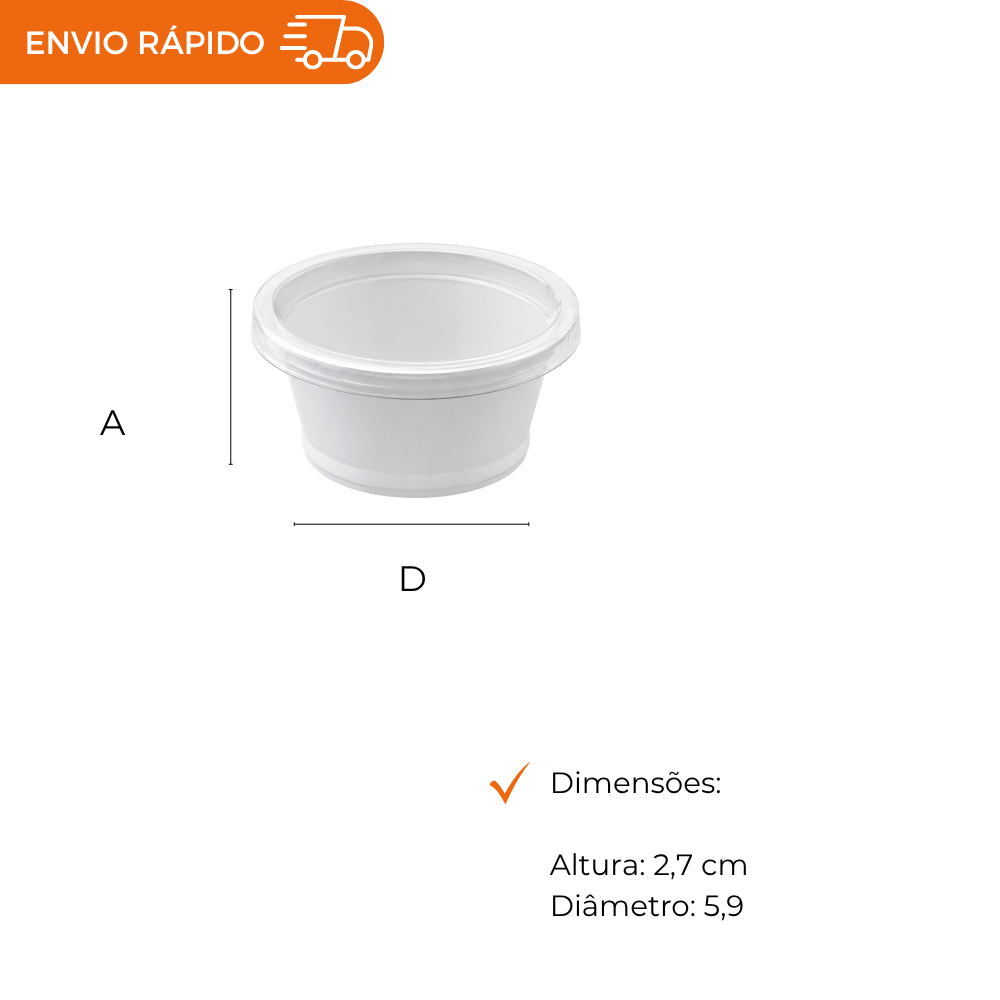 POTE 30ML C/TAMPA P/MOLHO BR PET - D 695 - CX C/700