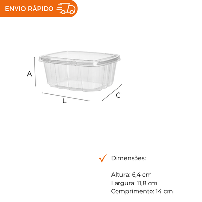 POTE 480ML COM LACRE RETANGULAR - F953 - CX C/100