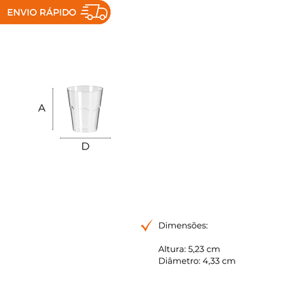 COPO 050 ML BRIGADEIRO CRISTAL - CPS-050 - CX C/50X10