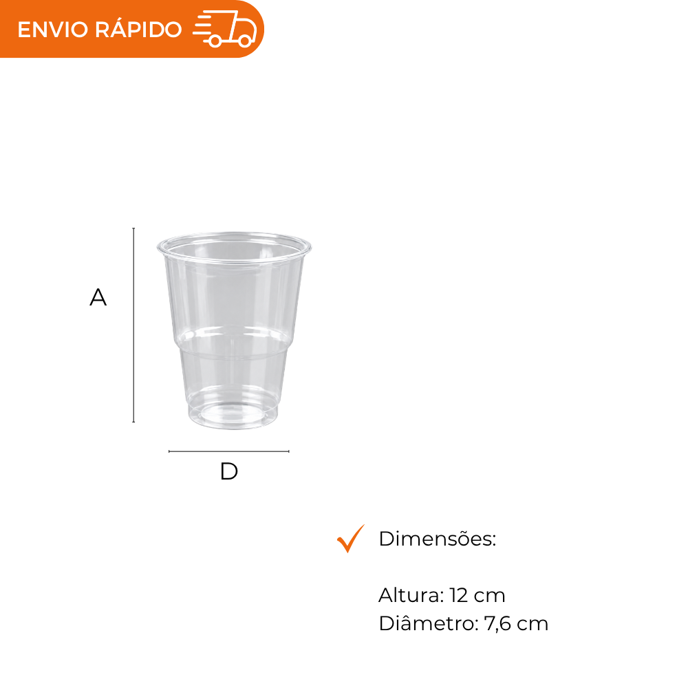 COPO 300 ML DESC. PS TRANSP - NOBILE - CX C/20X50