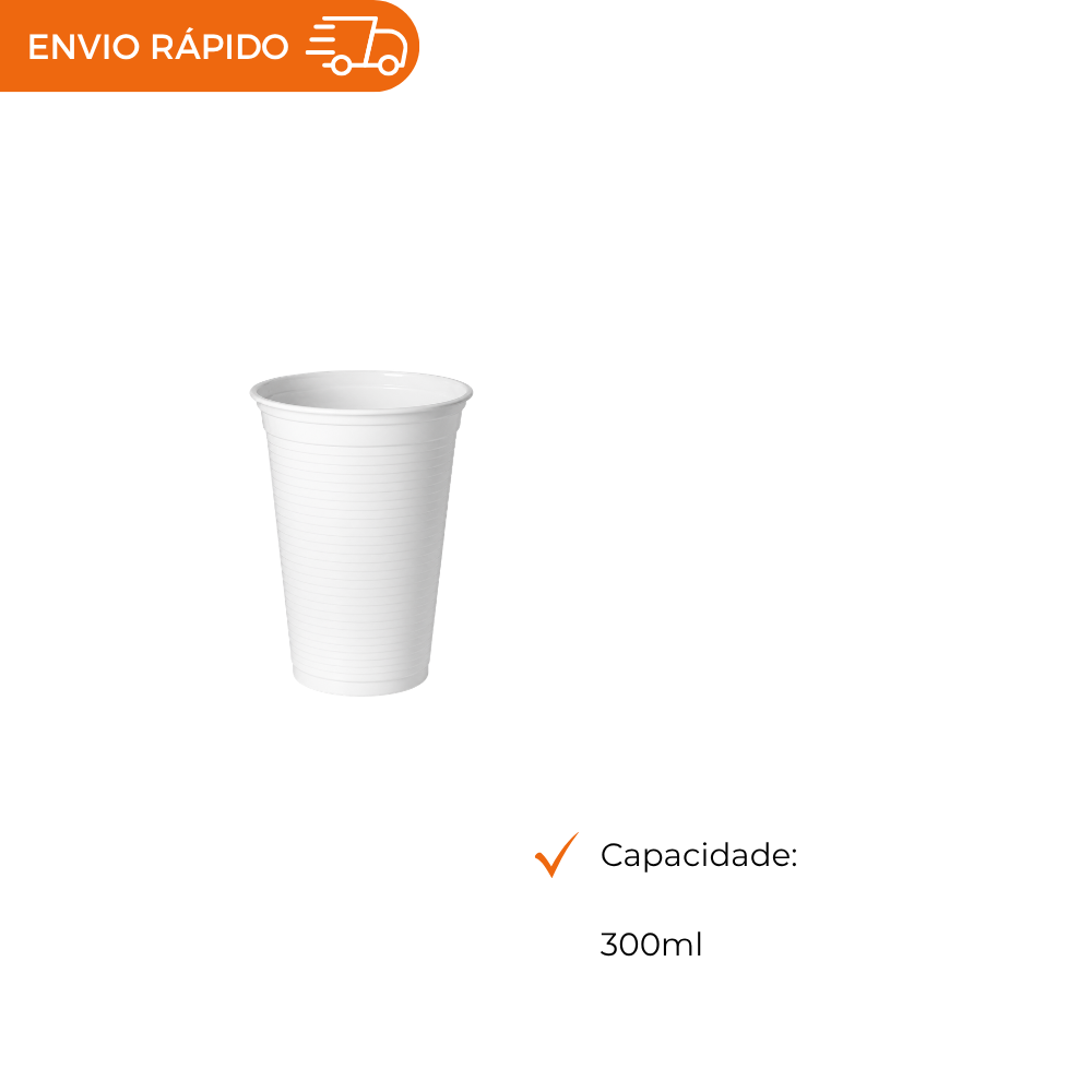 COPO 300 ML DESC. PP BRANCO - CF-300 - CX C/20X100