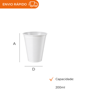 COPO 200 ML DESC. PS TRANSP - CMST-200 - CX C/25X100