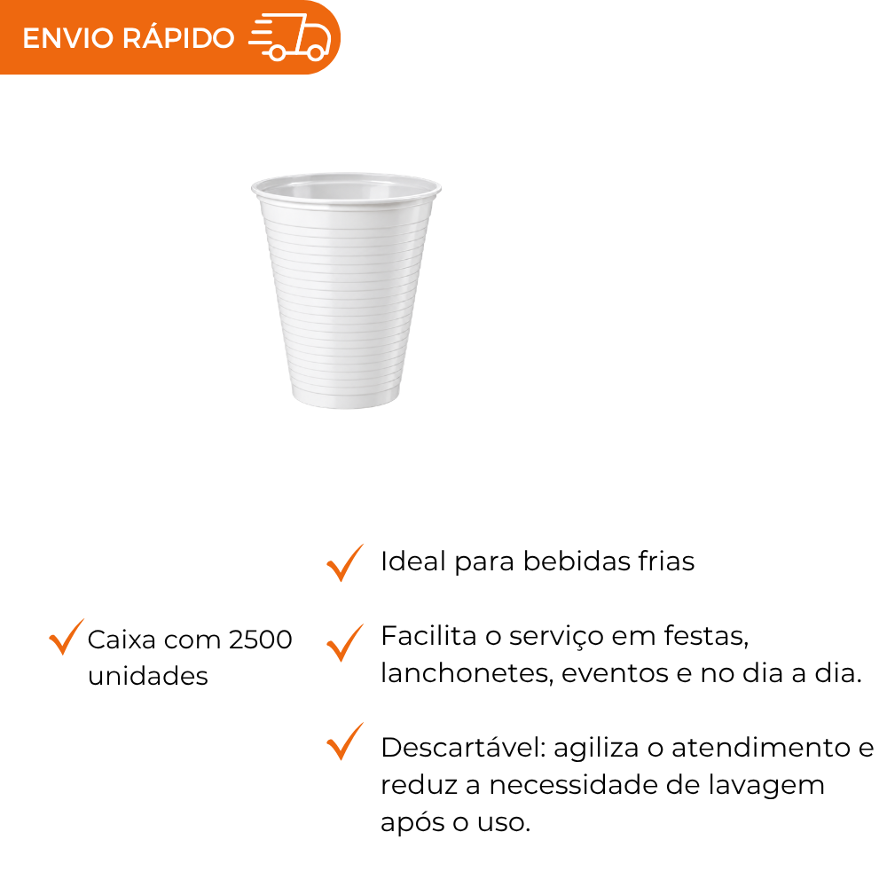COPO 200 ML DESC. PS TRANSP - CMST-200 - CX C/25X100