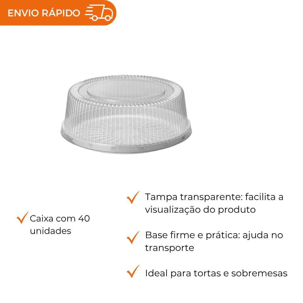 EMBALAGEM PET TORTA PQ BR - G 50M SF - CX C/4X10