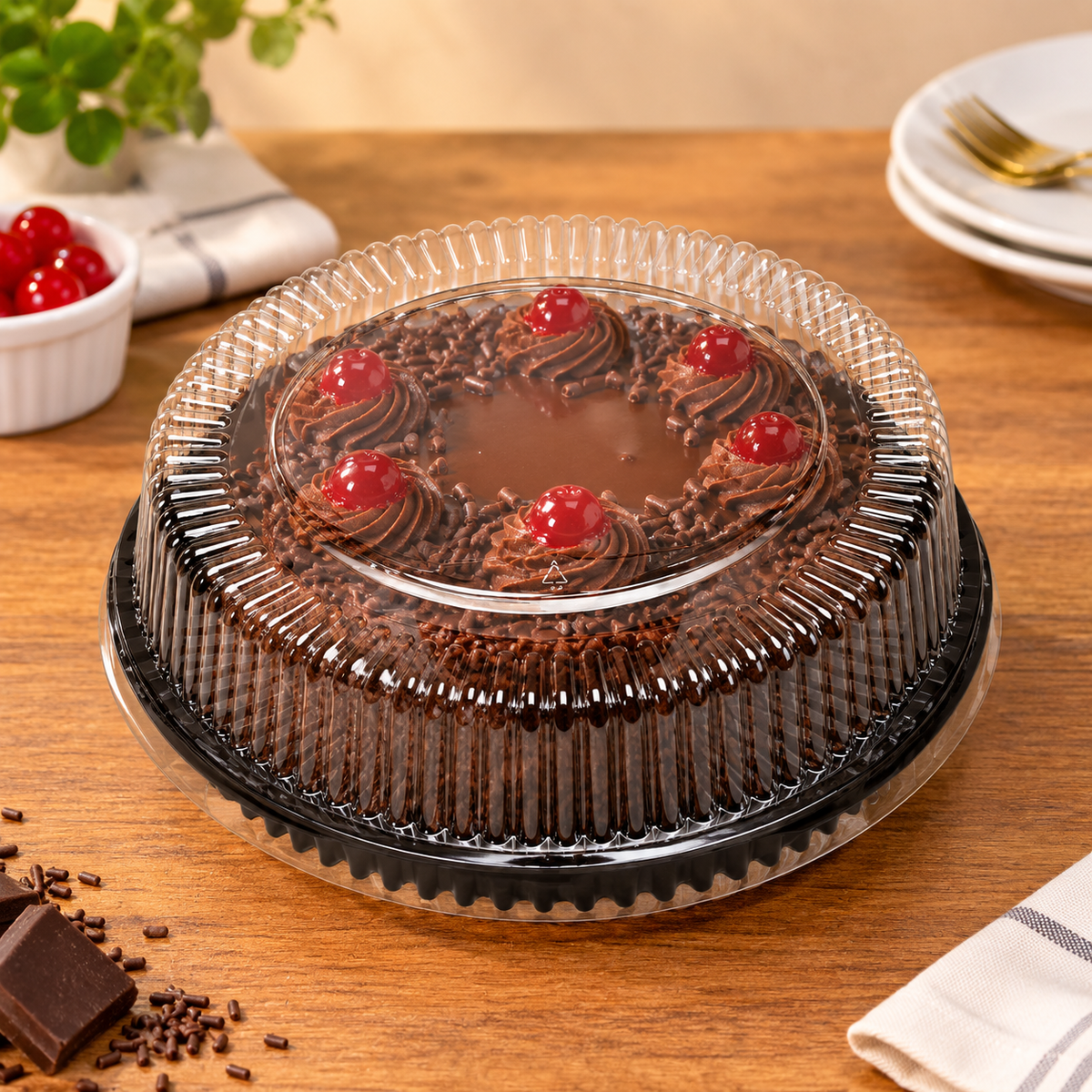 EMBALAGEM PET TORTA GRANDE PT - G 60MM - CX C/50