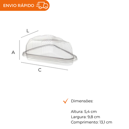 EMBALAGEM PET FATIA TORTA CR MINI G 635 - CX C/400