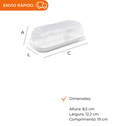EMBALAGEM PET FATIA TORTA BR MINI G 62M - CX C/150