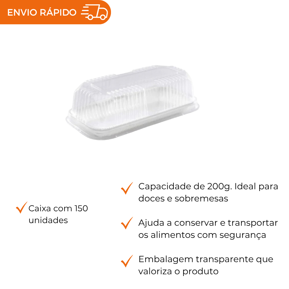 EMBALAGEM PET FATIA TORTA BR MINI G 62M - CX C/150