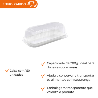 EMBALAGEM PET FATIA TORTA BR MINI G 62M - CX C/150