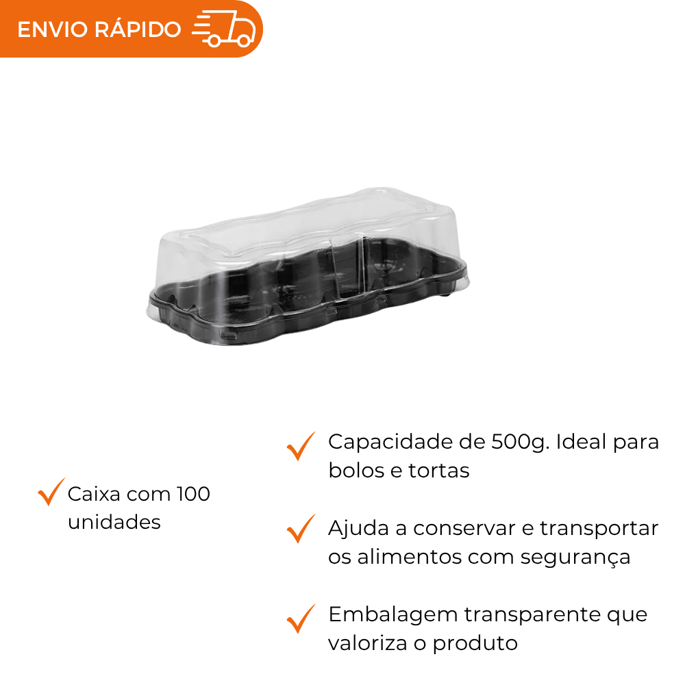 EMBALAGEM PET TORTA FLOWER PT - G 61F - CX C/100