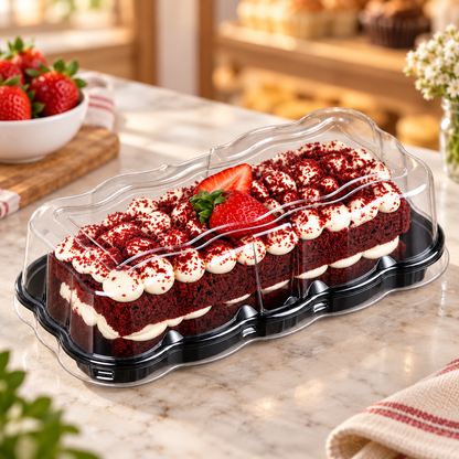 EMBALAGEM PET TORTA FLOWER PT - G 61F - CX C/100