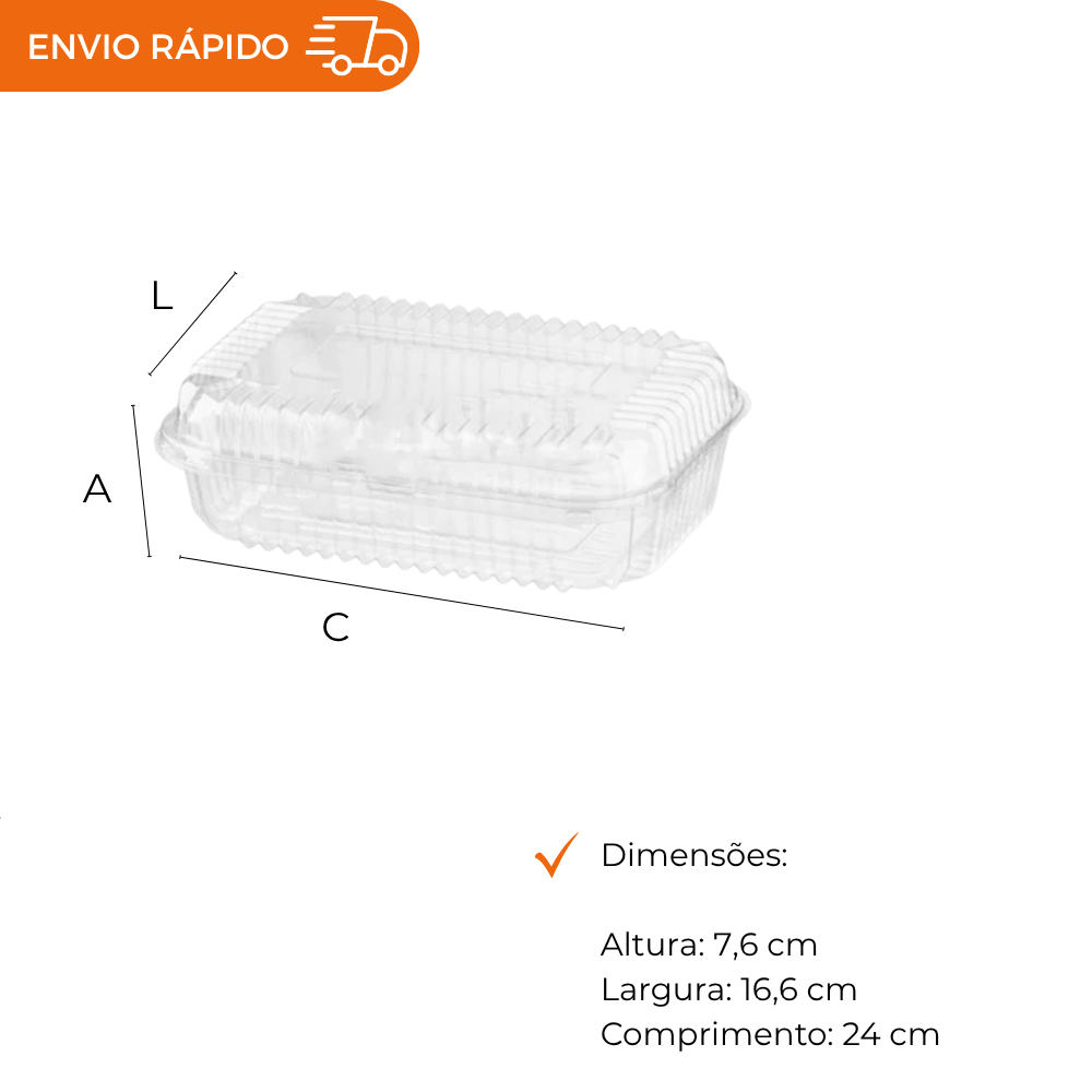 EMBALAGEM PET ROCAMBOLE BAIXO - GA 18SF - CX C /11X10