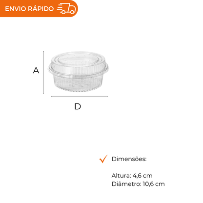 EMBALAGEM PET 1 DOCE REDONDO - G 640 SF - CX C/60X10