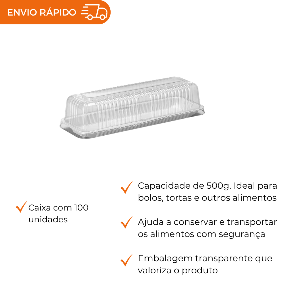 EMBALAGEM PET FATIA TORTA BR - G 63MA - CX C/100